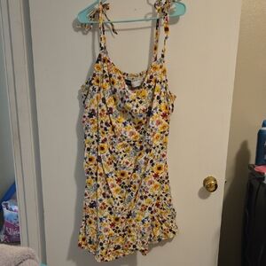 Old Navy Floral Mini Dress - Yellow and Blue